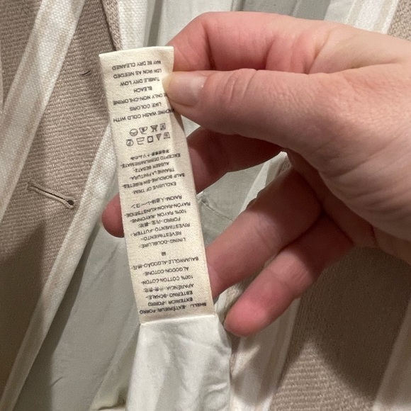 Vertical stripe tunic length blazer by green people - Picture 7 of 12